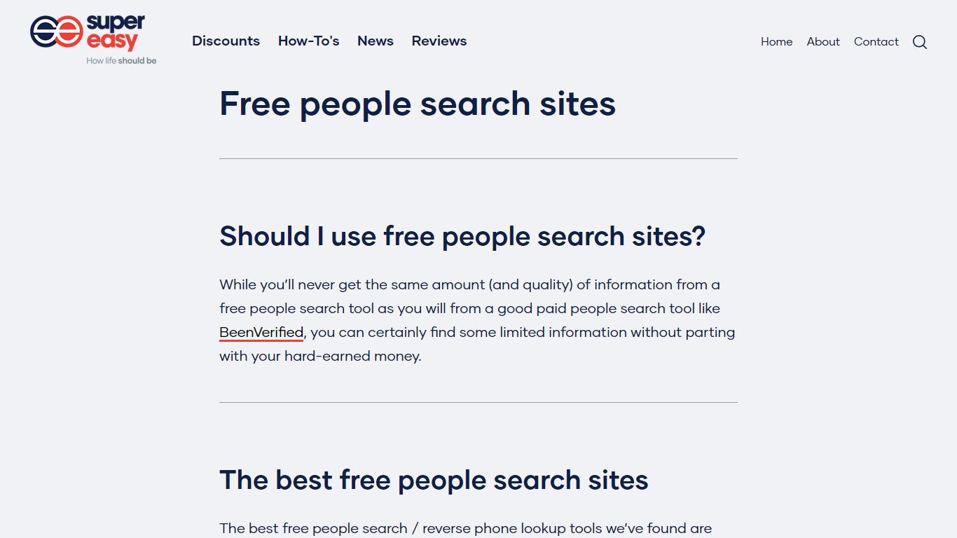 Free people search sites - Super Easy